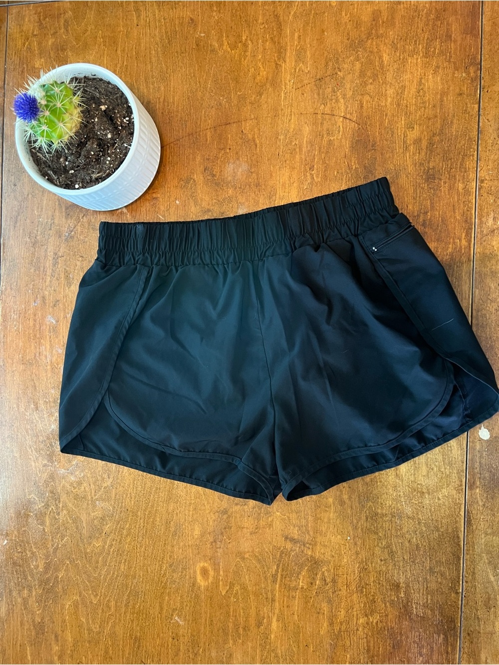 Blooming Jelly Black Athletic Running Shorts XL Zip Pocket